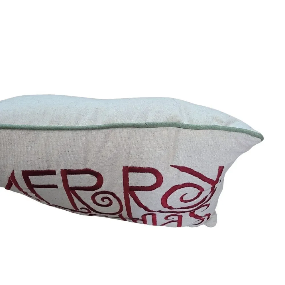 Embroidery Merry Christmas pillows